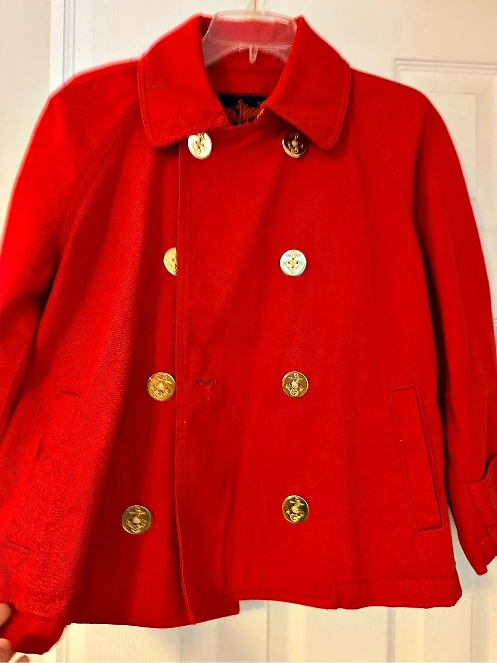 Lauren Ralph Lauren Red Cotton Jacket Size Large Like New